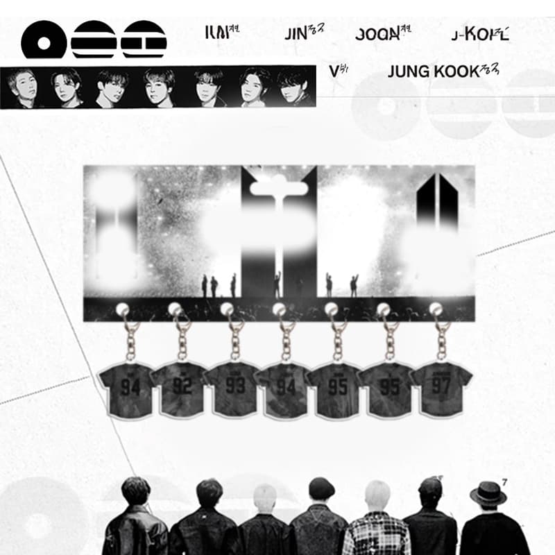 BTS Japan Stadium Tour Jersey Team Uniform Acrylic Keychain BTS Group Charm JK V Merchandise