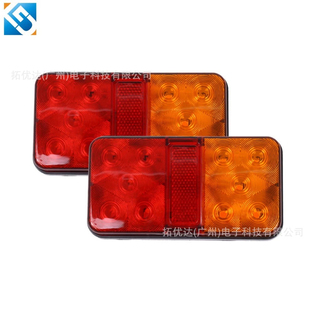 Cross-border foreign trade 12V/24V10LED truck trailer truck tail light truck brake light electronic steering tail light