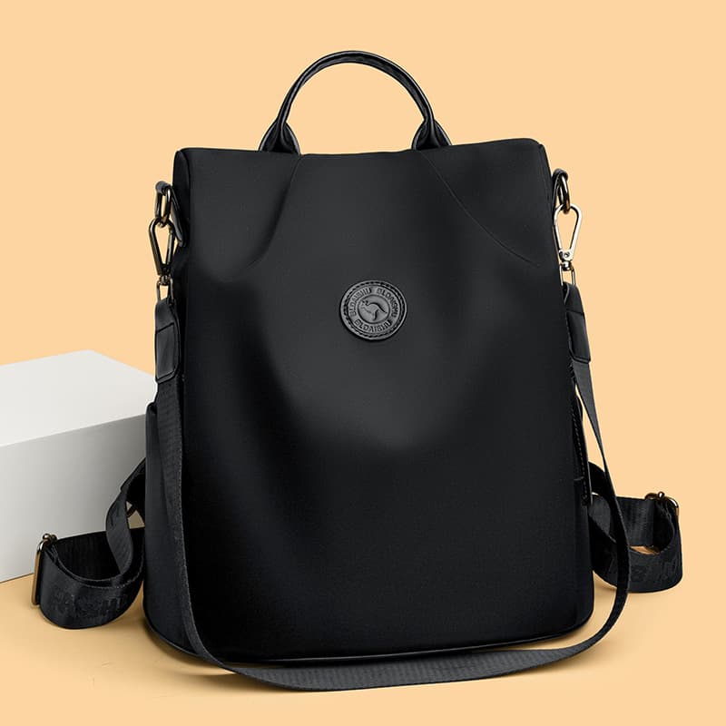 Women's Backpack 2025 Spring Commuter Bag, Oxford Fabric, Large Capacity, Solid Color Casual Backpack