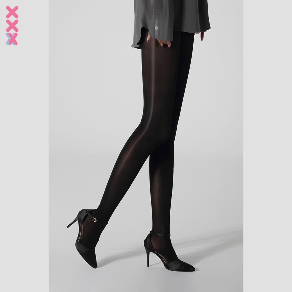 Xihou! HAVEN: 30D Sexy Aurora Glossy Pantyhose Extra-Long JK Stockings, Firm, Fine, Silky Horse Oil