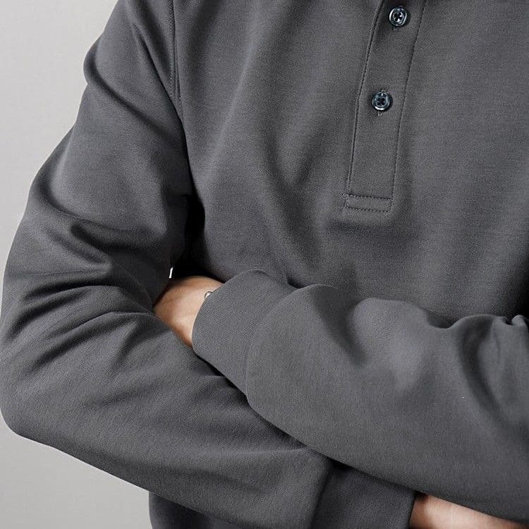 Autumn Winter Men's Long Sleeve Shirt Heavyweight Smart Casual Business Commute Casual Polo Shirt In Stock Striped