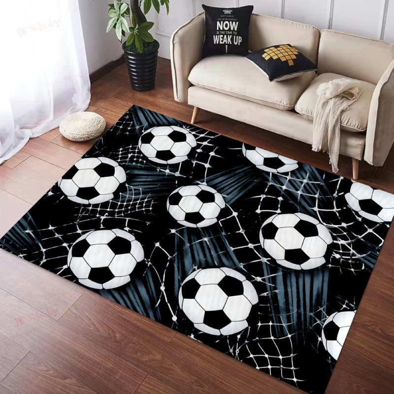 Soccer Field Carpet, Soccer Training Home Indoor Decorative Mat, Large Area Full Coverage Game Room Bedside Rug