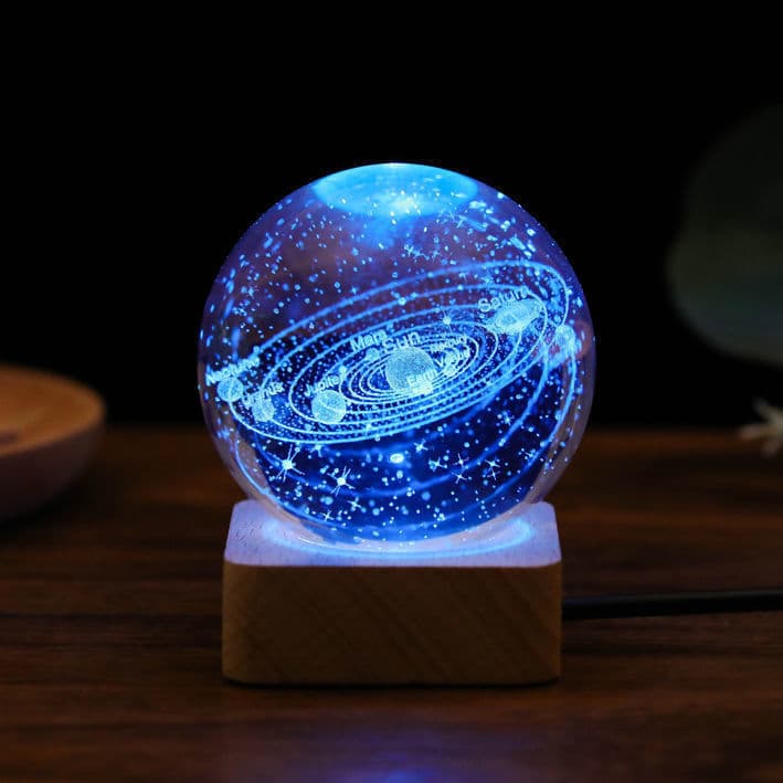Graduation Gift for Classmates, Glowing Birthday Gift for Girls, Best Friend, Boyfriend, Crystal Ball Gift, Solar System, Moon, Galaxy