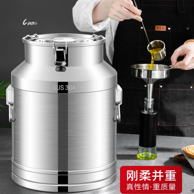 304 Stainless Steel Oil Drum Edible Oil Empty Barrel Sealed Barrel Rice Barrel Milk Transport Barrel Oil Barrel Fermentation Tank