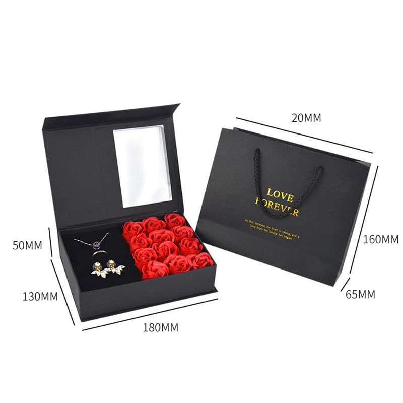 Jewelry Box 12 Flower Gift Box Christmas Valentine's Day Necklace Packaging Jewelry Storage