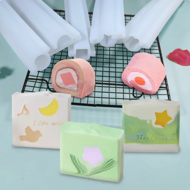Heart Round Long Strip Sandwich Chocolate Mold Cat Wax Bottle Candy Silicone Mold Christmas Tree Snowflake Handmade Soap Mold