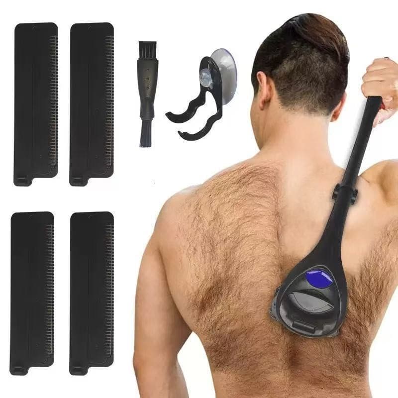 Cross-border Amazon Back Hair Trimmer Painless Manual Long Handle Foldable Razor