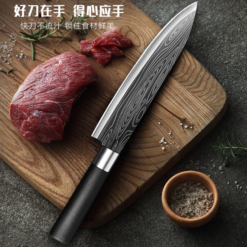 Damascus Chef Knife Japanese Sashimi Slicing Meat Knife Stainless Steel Sharp Multi-Purpose Kitchen Knife