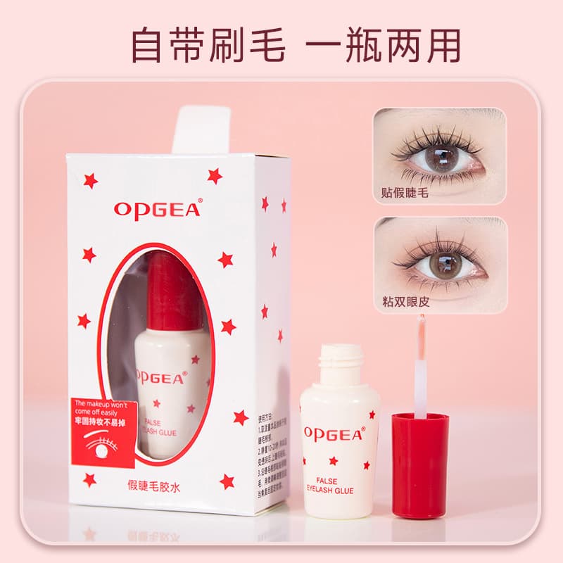 OPGEA Eyelash Glue, False Eyelash Adhesive, Double Eyelid Invisible Lash Liquid, Wholesale, Non-Irritating, Beginner-Friendly