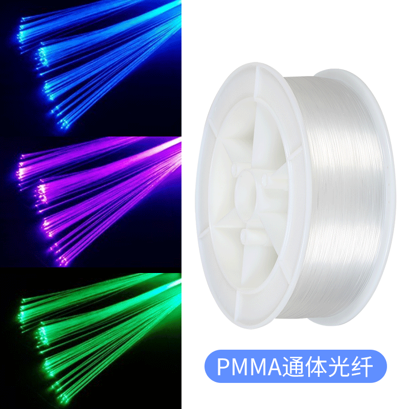 Custom PMMA Plastic Fiber Optic Transparent Glowing Light Guide Fiber Optic Cable Internet Celebrity Restaurant Decorative Glowing Fiber Optic