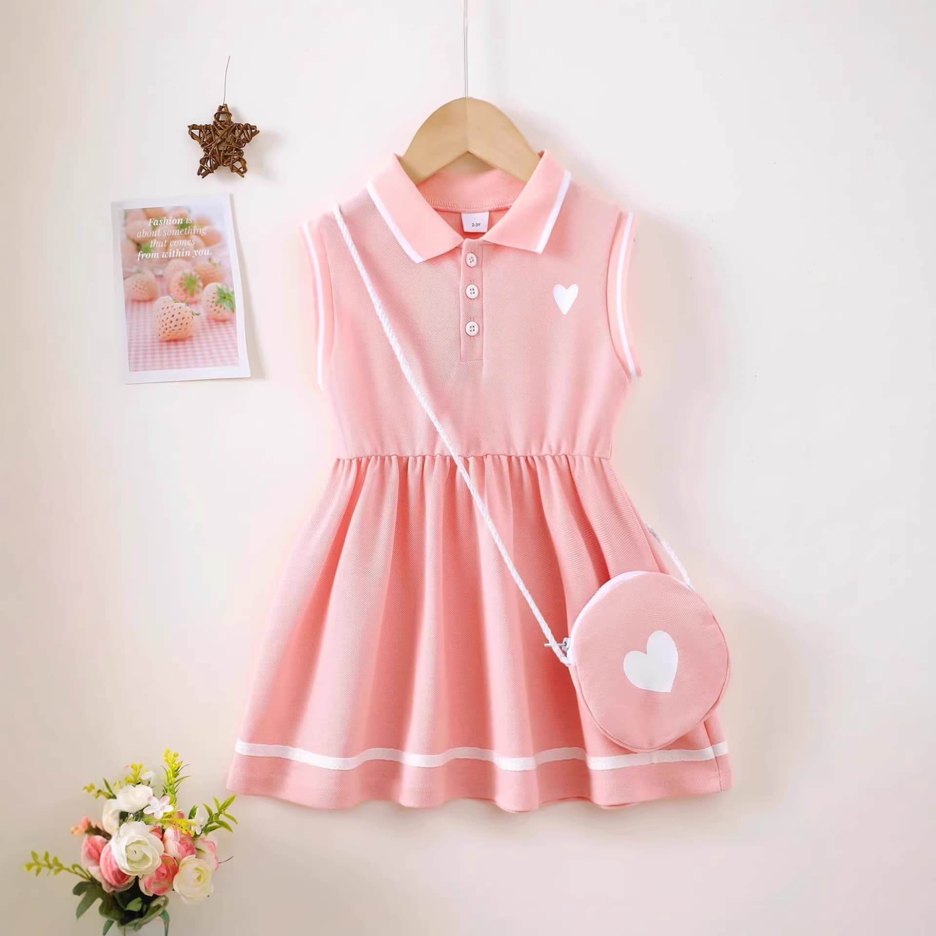 2026 New Toddler Dress Summer Clothing Pleated Sleeveless Kids Dress Casual Beach Dress
