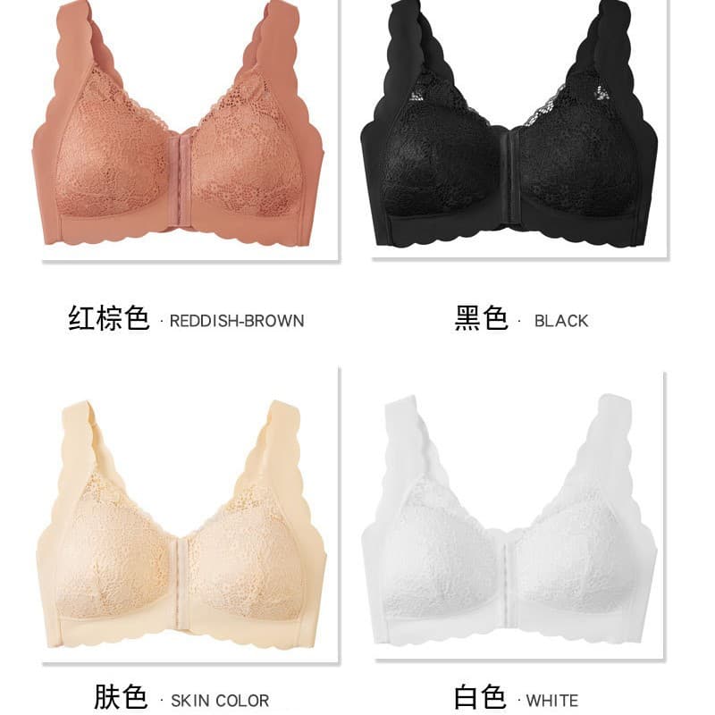 Plus Size Sexy Racerback Bra for Women, Wireless Push-Up Bra with Lift, No Gap Cups, Cross-Border Underwear