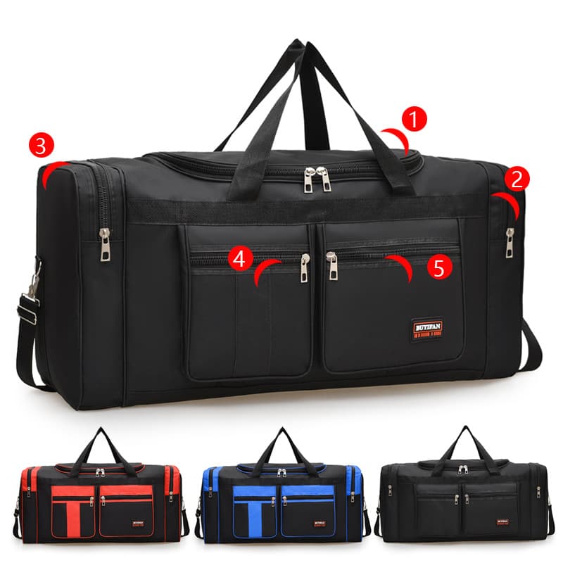 Multi-Pocket Travel Duffel Bag Large Capacity Wet-Dry Separation Stylish Gym Bag Handheld & Backpack Dual-Use Versatile Luggage Bag