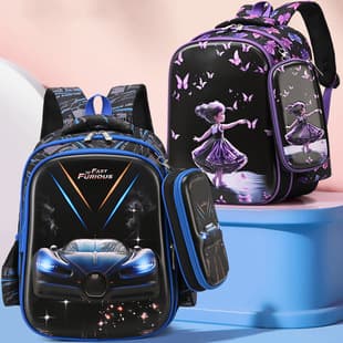 Cross-border Schoolbag 2026 Primary School Student Pencil Case Two-Piece Set 15-inch Hard Shell Russian Children's Backpack