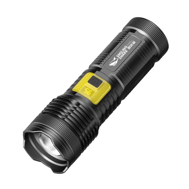 New Digital Display High-Power Rechargeable Flashlight Outdoor Emergency Lighting Laser Long-Lasting LED Light