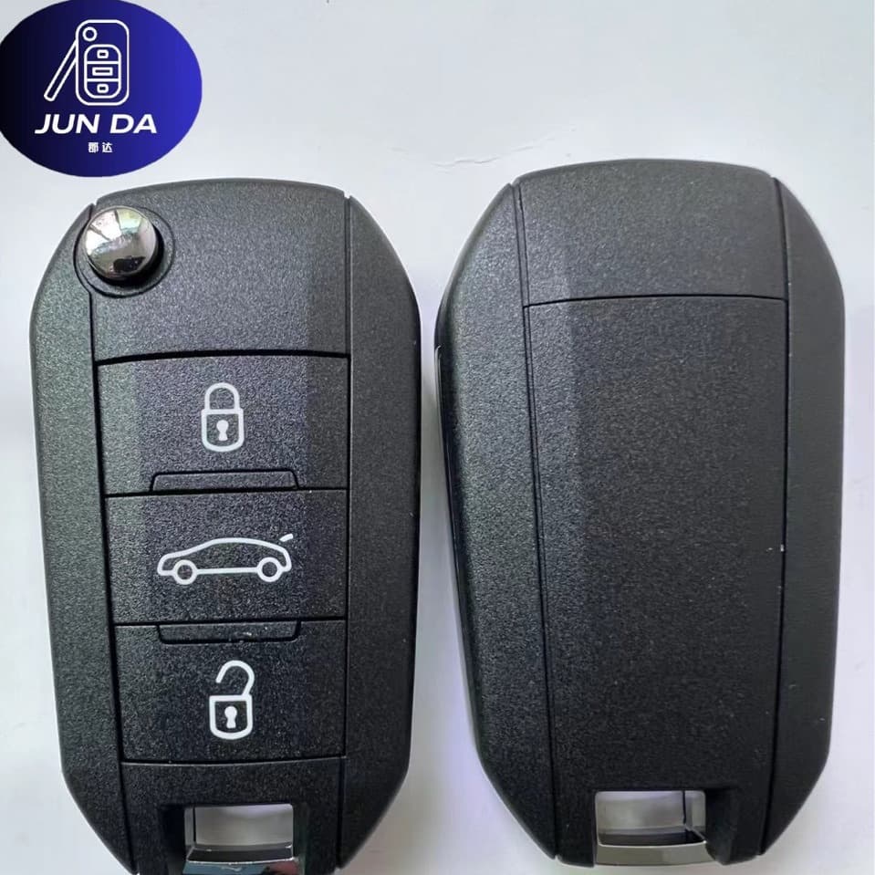 Folding Car 3-Button 508 408 4008 5008 Key Case for Citroen Car Key Case Anti-Theft Key Vehicle