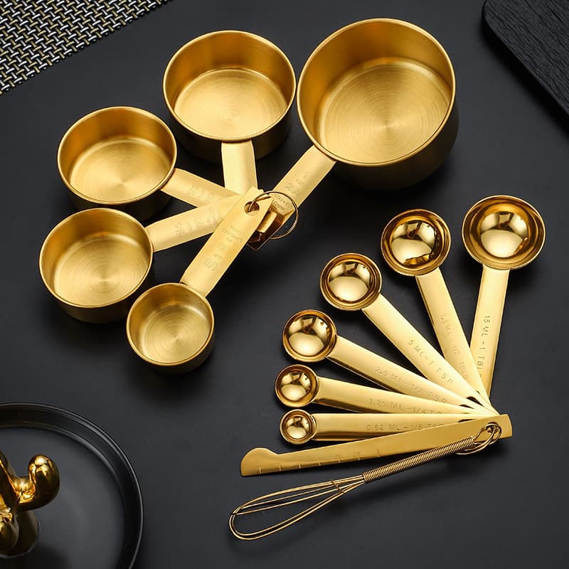 430 stainless steel measuring spoon measuring cup suit with scale amazon kitchen tools coffee measuring spoon baking tools
