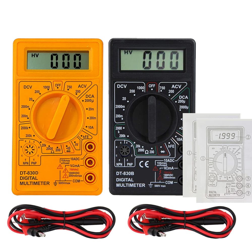DT-830B digital multimeter digital voltmeter ammeter handheld multimeter black model exclusively for cross-border supply