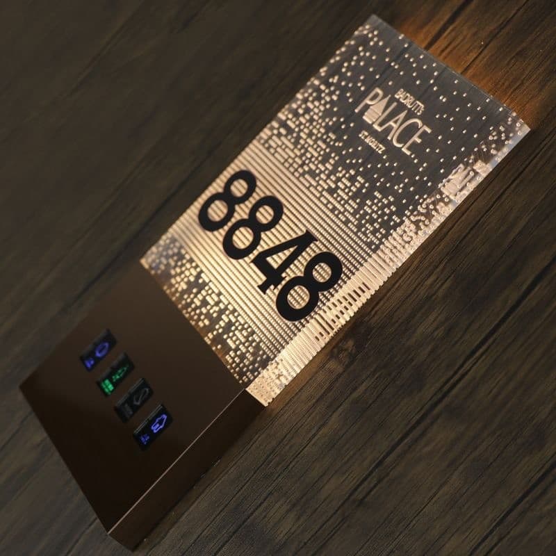 Hotel Door Plate Guest Room Smart Electronic Doorbell Clean/Do Not Disturb Chess Room Luminous Room Number