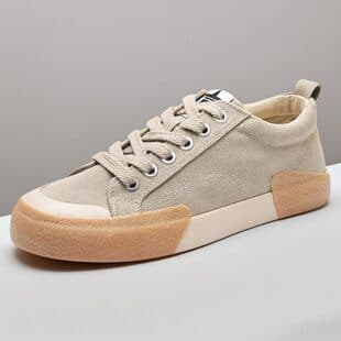 Men's Shoes 2026 New Breathable Canvas Shoes for Men Summer Low-Top Lace-Up Casual Shoes Board Shoes Soft Sole Cloth Shoes