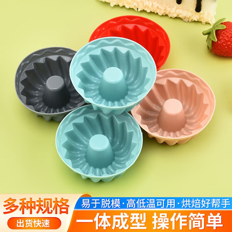 Silicone Threaded Muffin Cup 12-Piece Mold Silicone Muffin Cup Baking Silicone Cake Mold DIY Baking Tools