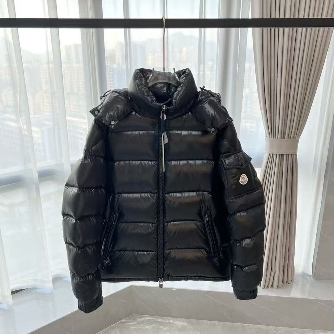 Cross-Border High Edition Moncler Maya Down Jacket Maya Shiny White Duck Down Unisex Streetwear Casual Coat