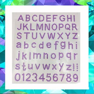 Letter Rhinestone Stickers, Acrylic Rhinestone Stickers, Gem Stickers, DIY Children's Rhinestone Stickers, Crystal Stickers, Rhinestone Stickers