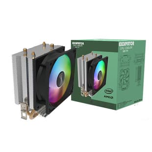 Wholesale Dual Heat Pipe Air Cooler CPU Desktop Computer Silent Fan AMD Overclocking Clip Ice Sword V90