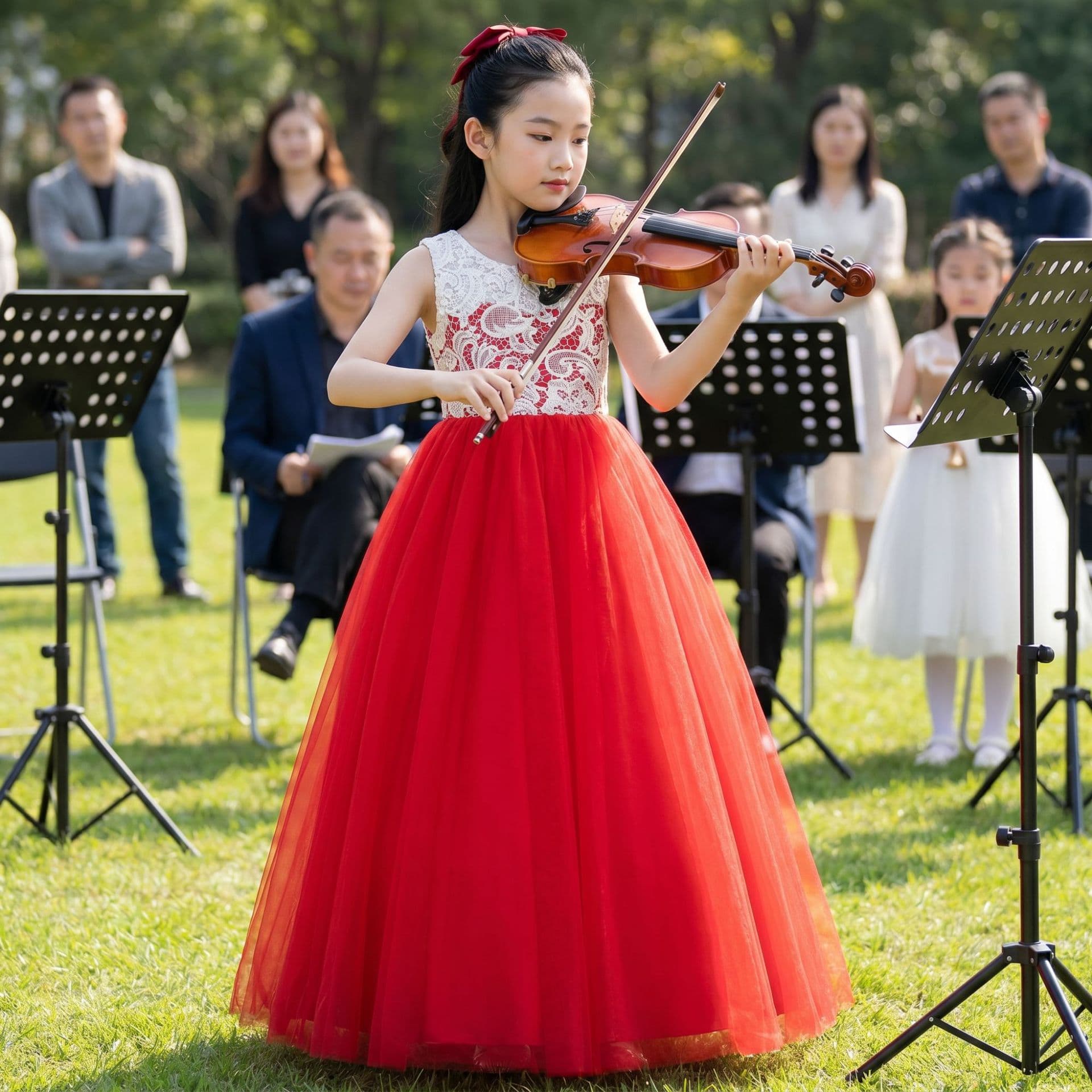 Clearance Sale Girls Dress Flower Girl Wedding Dress European American Style Sleeveless Multi-Layer Tulle Princess Dress Piano Performance Costume