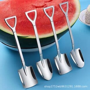 Wholesale Creative Watermelon Scoop Ice Cream Spoon Retro Shovel Spoon Stainless Steel Watermelon Spoon