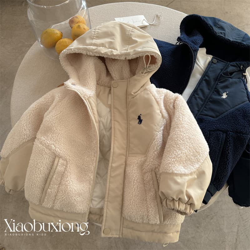 Thick Warm Boys Lamb Fleece Jacket Hooded Quilted Cotton Kids Autumn Winter 2025 New Style Boys Winter Coat