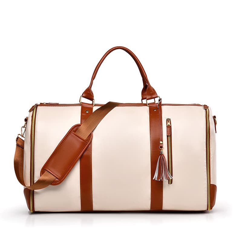 Cross-Border Women's Foldable Suit Travel Bag, Large Capacity Multi-Functional Travel Handbag and Gym Bag