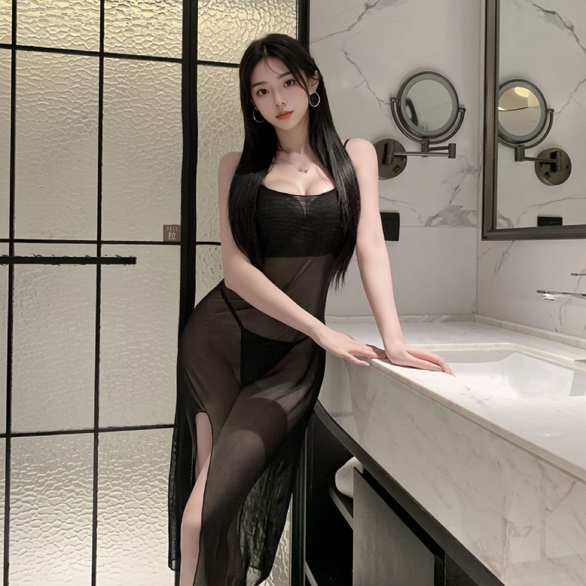 Night Su Lingerie Set QQNY Sheer Sexy Pure Desire Sleepwear Cos Flirty Fun Sexy Nightgown