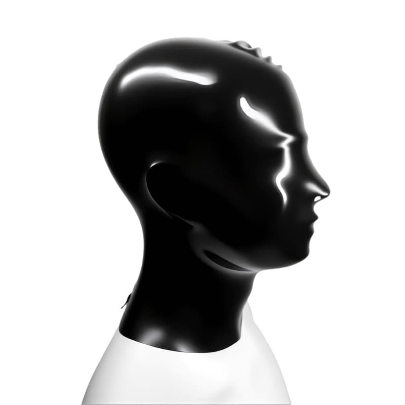 Factory Direct 2D Latex Hood Without Zipper/With Zipper Latex Hood BDSM Restraint Latex Garment