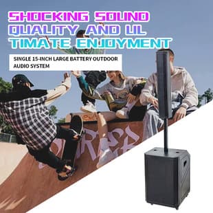 Cross-Border Single 15-inch Large Battery Outdoor Speaker for Lawns, Square Dance, KTV, 900W High-Power Stage Speaker