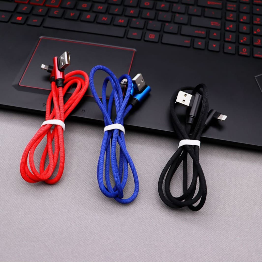 90-degree dual-bent head Type-C Android USB data cable for iPhone X, fast charging cable