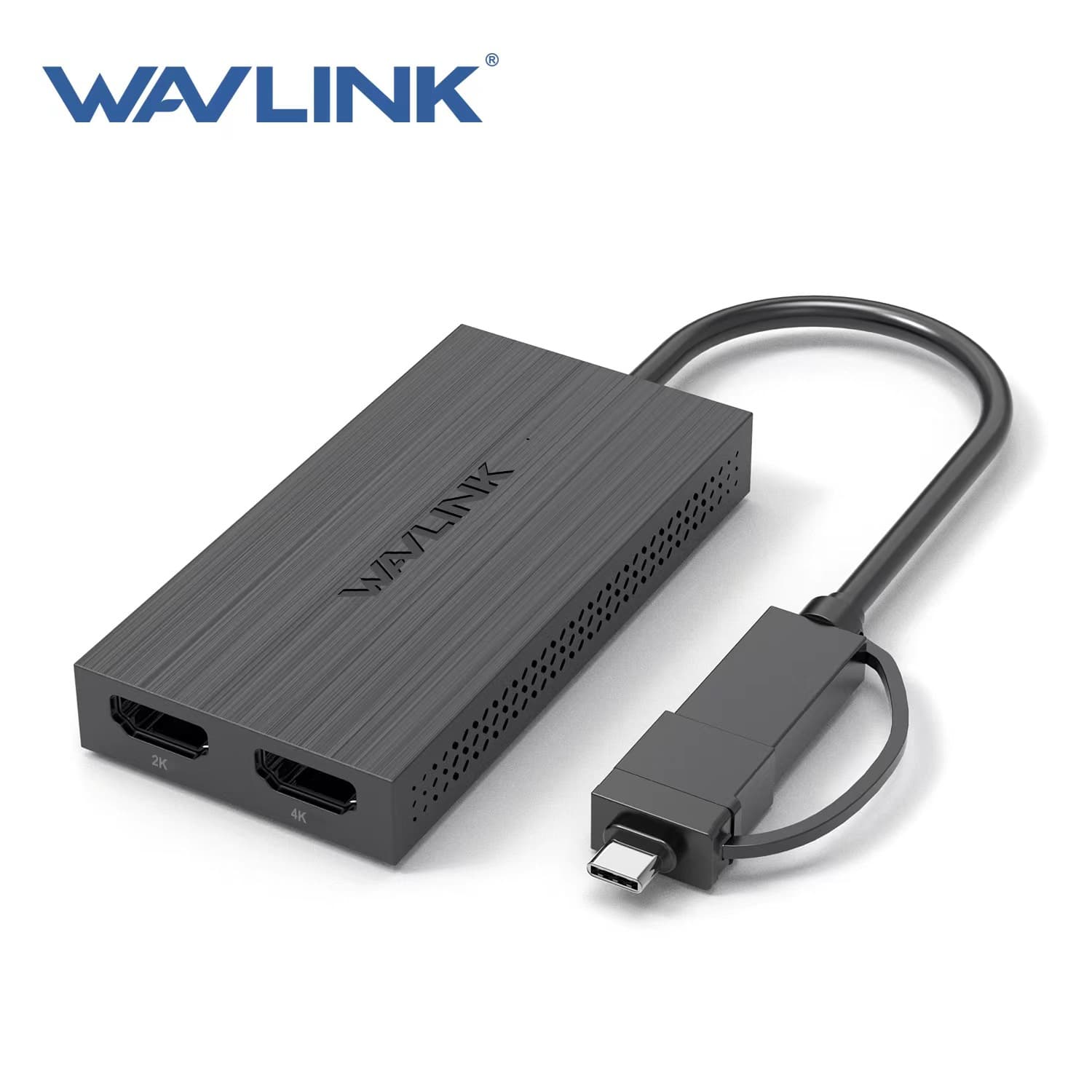 USB3.0 to Dual HDMI 2K + 4K Graphics Card Dual HDMI Extended Display for Phones, Computers, Tablets