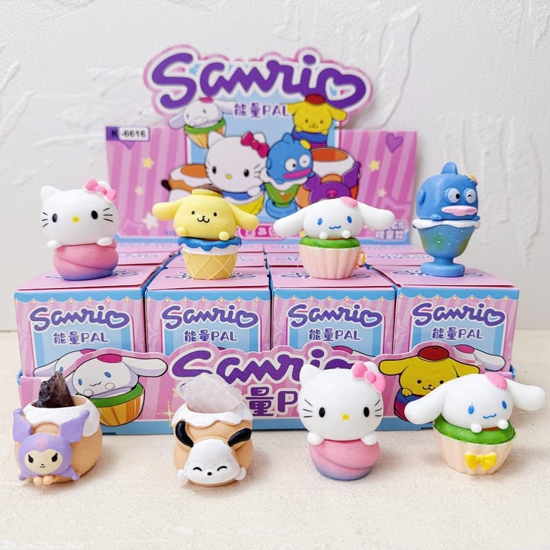 New Trendy Cute Sanrio Energy PAL Series 2 Blind Box Figure Crystal Stone Desktop Ornament Bulk