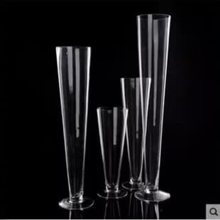 Conical Glass Vase Wholesale Wedding Glass Crafts Creative Home Decoration