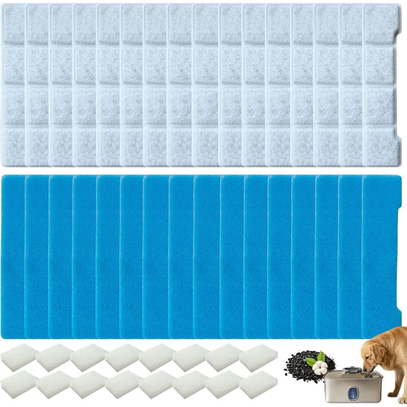 Pet Water Fountain Filter Cartridge Cat Water Dispenser Filter Cotton Filter Screen Water Filter Pad Smart Silent