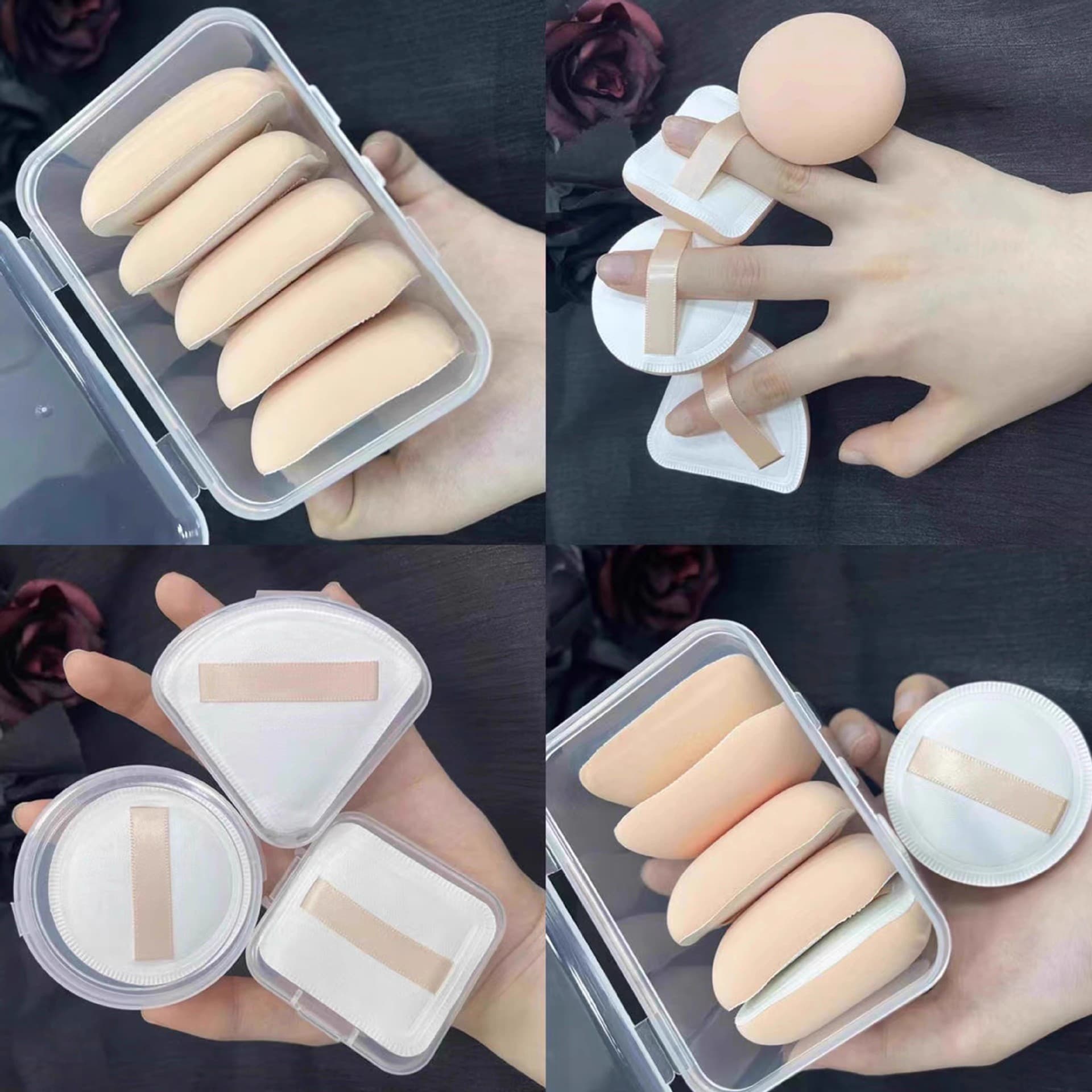 Marshmallow Cushion Puff Wet and Dry Dual-Use Foundation Sponge Triangle Rice Ball Makeup Sponge Non-Absorbent