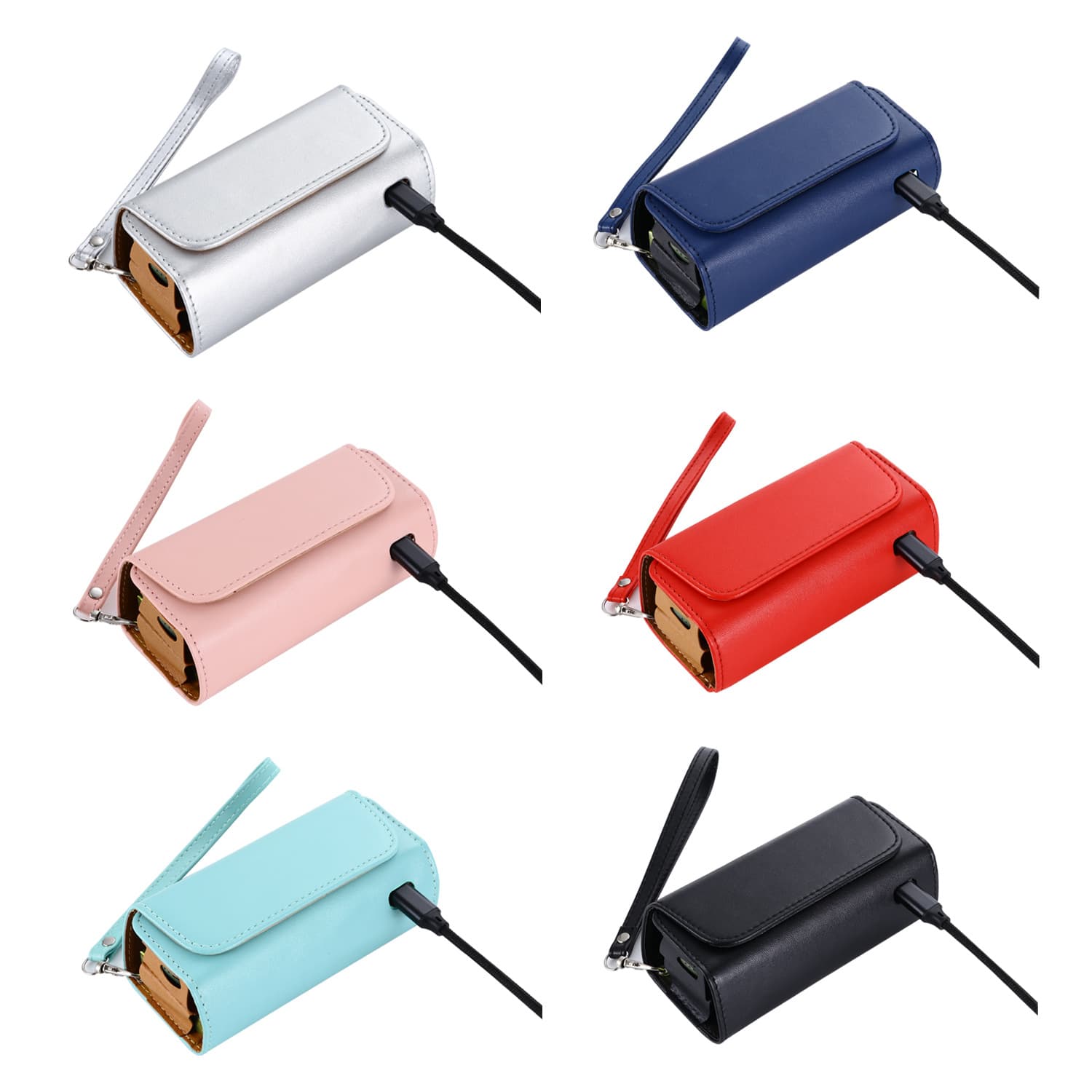Suitable for iqo ilum protective case portable cigarette case with hand rope storage ILUM leather case foreign trade in stock