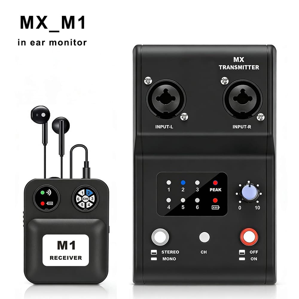Stage monitoring headphones wireless portable sound card mixer in-ear monitoring singer band performance real-time listening