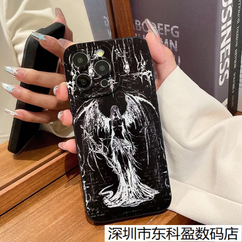 Dark Angel Compatible with iPhone 16/15/14/13/12 Angel Eye Phone Case for iPhone 11 Soft TPU Cross-Border X