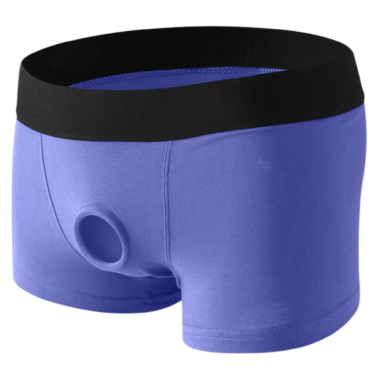 Cross-border men's silicone ring cotton boxer briefs delayed semen locking sex toys for men and women wearable dildos