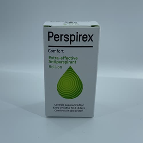 Danish Perspirex antiperspirant roll-on in green, long-lasting odor control for underarms