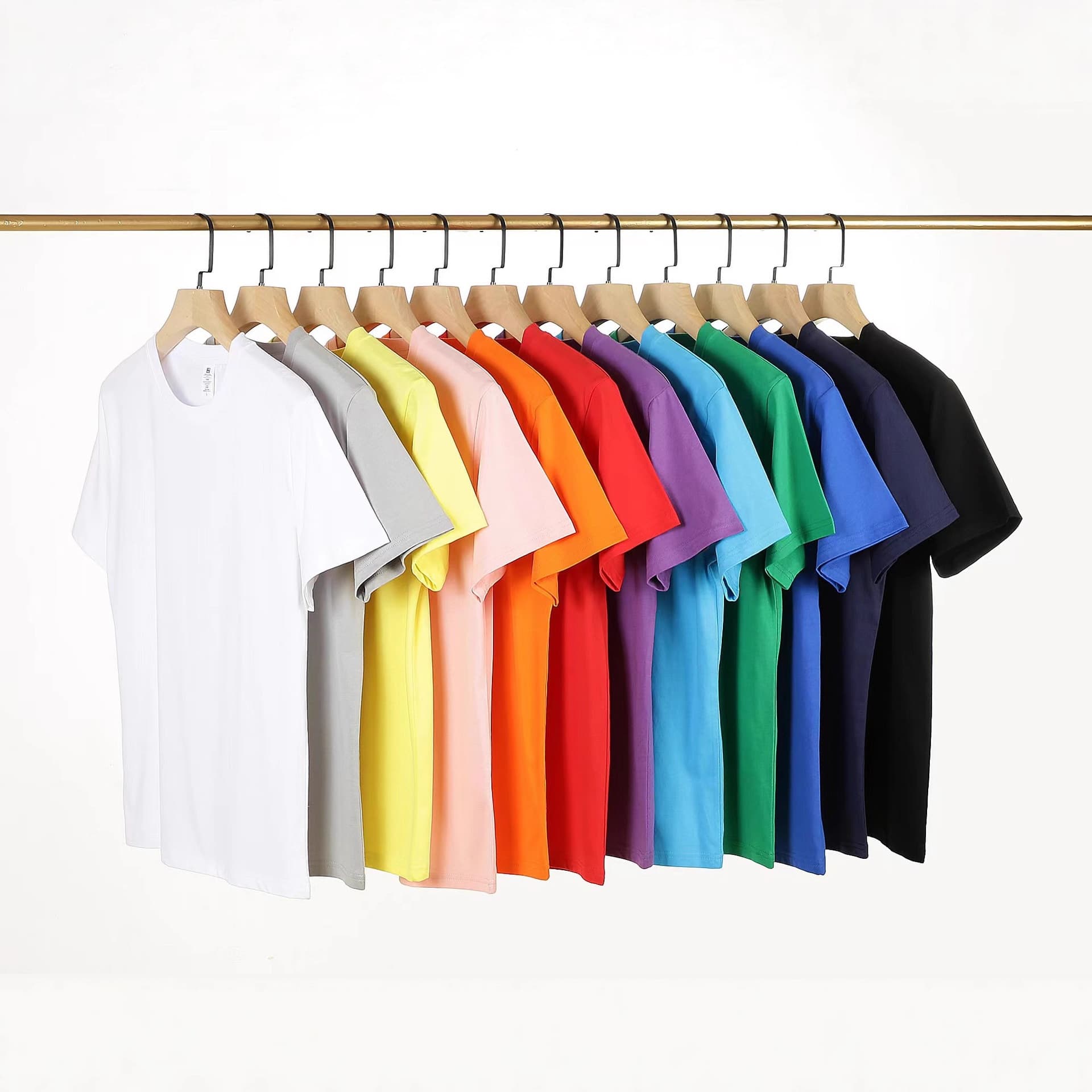 Wholesale Cotton Class T-Shirts Blank Round Neck Solid Color Short Sleeve Work Uniforms Advertising Shirts Custom Logo