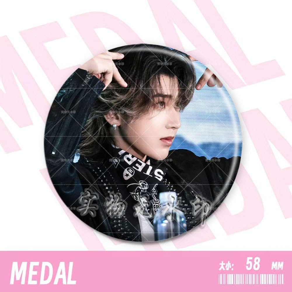 Cai Xukun handsome fan support brooch, fan support backpack accessory badge pin DIY