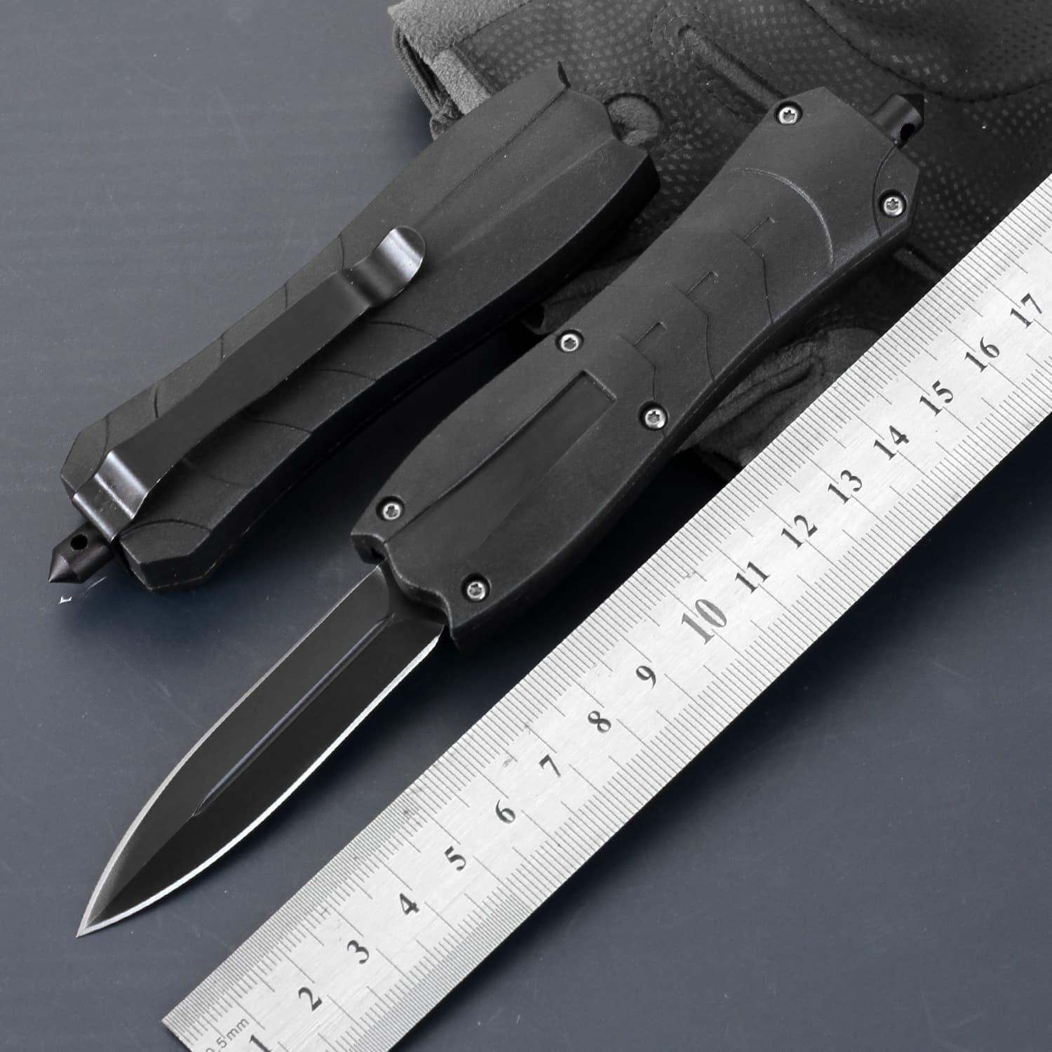 Amazon hot sale high hardness sharp camping straight knife micro technology outdoor portable fishing knife black tactical knife