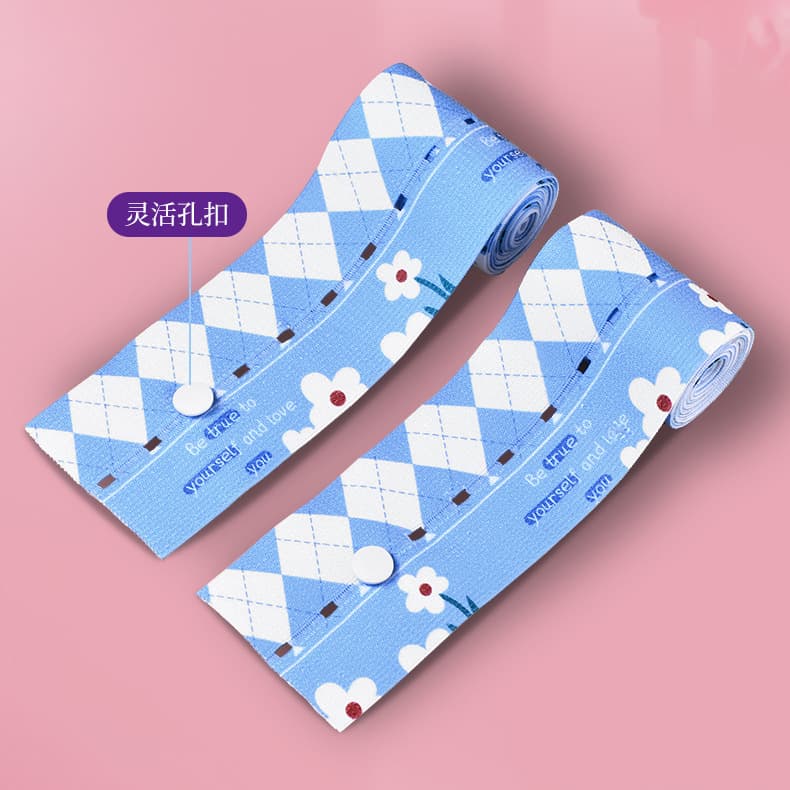 [Dream Blue Floral] Fetal Heart Monitoring Belt, Adjustable Pregnancy Examination and Monitoring Strap